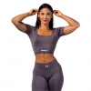 Nebbia Tvarující bezešvý crop top FLOW SEAMLESS 499 šedý - M Nebbia Tvarující bezešvý crop top FLOW SEAMLESS 499 šedý - M