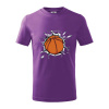 Basketbal lopta v triku - Tričko detské bavlnené - 146 cm/10 rokov ( Fialová ) Basketbal lopta v triku - Tričko detské bavlnené - 146 cm/10 rokov ( Fialová )