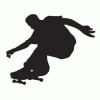Nálepka silueta skateboard Nálepka silueta skateboard