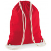 Westford Mill Bavlnený vak na chrbát WM110 Classic Red 37 x 46 cm Westford Mill Bavlnený vak na chrbát WM110 Classic Red 37 x 46 cm
