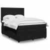 Box spring postel s matrací černá 140 x 190 cm samet Černý 3294630 Box spring postel s matrací černá 140 x 190 cm samet Černý 3294630