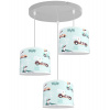 Light Home Detské závesné svietidlo Cone, 3x textilné tienidlo so vzorom (výber zo 6 farieb), (výber z 2 farieb konštrukcie), o Light Home Detské závesné svietidlo Cone, 3x textilné tienidlo so vzorom (výber zo 6 farieb), (výber z 2 farieb konštrukcie), o