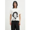 Bavlnené tričko Wales Bonner Selah Oversized T Shirt pánske, béžová farba, vzorované, UA25JE29.JE01.100 Bavlnené tričko Wales Bonner Selah Oversized T Shirt pánske, béžová farba, vzorované, UA25JE29.JE01.100