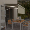 zahrada-XL Ručne zaťahovacia markíza s tienidlom a LED 3x2,5 m krémová 3069262 zahrada-XL Ručne zaťahovacia markíza s tienidlom a LED 3x2,5 m krémová 3069262