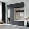 Objemná predsieňová stena so zrkadlom Emi 16 - grafit Objemná predsieňová stena so zrkadlom Emi 16 - grafit