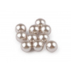 Dekoračné guličky / perly bez dierok na nalepenie Ø8; 10 mm šedobežová 20ks Dekoračné guličky / perly bez dierok na nalepenie Ø8; 10 mm šedobežová 20ks