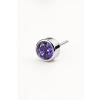 Titánová bezzávitová koncovka Inari organics - Amethyst Round bezel top Veľkosť koncovky: 1,5 mm Titánová bezzávitová koncovka Inari organics - Amethyst Round bezel top Veľkosť koncovky: 1,5 mm