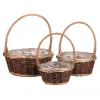 Autronic Obal na kvety - prútený košík, cena za sadu 3 ks PRP307 Autronic Obal na kvety - prútený košík, cena za sadu 3 ks PRP307