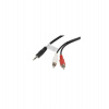 LANBERG Minijack 3,5mm (M) 3 PIN na 2x RCA (CINCH) (M) kabel 1,5m (CA-MJRC-10CC-0015-BK) LANBERG Minijack 3,5mm (M) 3 PIN na 2x RCA (CINCH) (M) kabel 1,5m (CA-MJRC-10CC-0015-BK)