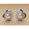 Zlaté náušnice s ružovou riečnou perlou WW014WE-FP Zlaté náušnice s ružovou riečnou perlou WW014WE-FP