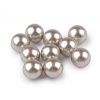 Dekoračné guličky / perly bez dierok na nalepenie Ø8; 10 mm šedobežová 20ks Dekoračné guličky / perly bez dierok na nalepenie Ø8; 10 mm šedobežová 20ks