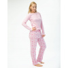 GINA Dámske pyžamo s dlhými rukávmi a nohavicami | 19143P - sacharóza sv. vínová, XL GINA Dámske pyžamo s dlhými rukávmi a nohavicami | 19143P - sacharóza sv. vínová, XL