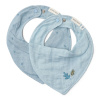 Little Dutch Podbradník bandana 2 ks Pure Denim Blue Little Dutch Podbradník bandana 2 ks Pure Denim Blue