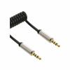 Kábel 3.5mm stereo jack M/M 0.5m, krútený, pozl. konektor, čierny Kábel 3.5mm stereo jack M/M 0.5m, krútený, pozl. konektor, čierny