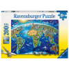 Ravensburger Veľká mapa sveta 200 dielov Ravensburger Veľká mapa sveta 200 dielov