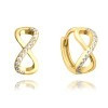 MINET JMAN0076GE00 - MINET Pozlacené stříbrné náušnice NEKONEČNO s bílými zirkony MINET JMAN0076GE00 - MINET Pozlacené stříbrné náušnice NEKONEČNO s bílými zirkony