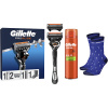 Gillette ProGlide Gillette holiaci strojček 1 ks + Gillette náhradné žiletky 2 ks + gél na holenie 200 ml + ponožky 1 pair Gillette ProGlide Gillette holiaci strojček 1 ks + Gillette náhradné žiletky 2 ks + gél na holenie 200 ml + ponožky 1 pair