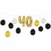 Balónová girlanda Sada balónov Stena Opona 40. narodeniny Štyridsiatka Balónová girlanda Sada balónov Stena Opona 40. narodeniny Štyridsiatka