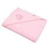 New Baby Detská froté osuška s výšivkou a kapuckou 100x100 ružová sloník New Baby Detská froté osuška s výšivkou a kapuckou 100x100 ružová sloník