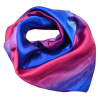 Šatka saténová malá - modro-ružové farebné prechody Šatka saténová malá - modro-ružové farebné prechody
