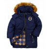 Detská bunda - Parka GPP bunda 128 (Navy modrá prešívaná bunda teplá parka kožušina 128) Detská bunda - Parka GPP bunda 128 (Navy modrá prešívaná bunda teplá parka kožušina 128)