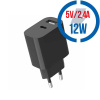 GEMBIRD TA-UC-2AC12-01-BK, Nabíjačka, U/USB-C, 12W GEMBIRD TA-UC-2AC12-01-BK, Nabíjačka, U/USB-C, 12W