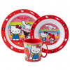 Sada plastového riadu s hrnčekom Hello Kitty Sada plastového riadu s hrnčekom Hello Kitty
