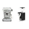 Ascaso Dream ONE, leštený hliník + Rocket Espresso GIANNINO, black/chrome Ascaso Dream ONE, leštený hliník + Rocket Espresso GIANNINO, black/chrome