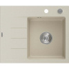Mexen Ben, 1-komorový granitový drez 600x500x190 mm, pravý + chrómový sifón, béžová, 6523605000-69 Mexen Ben, 1-komorový granitový drez 600x500x190 mm, pravý + chrómový sifón, béžová, 6523605000-69