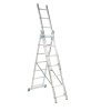Žebřík Al, 3 x 7 příček, 2,01 m, 3,99 m, úprava na schody, ALVE 7807 Žebřík Al, 3 x 7 příček, 2,01 m, 3,99 m, úprava na schody, ALVE 7807