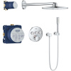 GROHE Grohtherm SmartControl sprchový systém pod omietku s termostatom, horná sprcha 2jet priemer 310 mm, tyčová ručná sprcha 1jet, chróm, 34705000