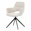 Autronic Židle jídelní, krémová látka, 360° vratný mechanismus, černý kov DCH-D1320 CRM2 Autronic Židle jídelní, krémová látka, 360° vratný mechanismus, černý kov DCH-D1320 CRM2