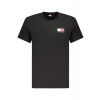 Pánske tričko s krátkym rukávom TOMMY HILFIGER, čierne Nero XL Pánske tričko s krátkym rukávom TOMMY HILFIGER, čierne Nero XL