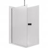 CERANO - Sprchová zástena Walk-in Onyx Top Round Ľ/P - 8 mm - okrúhla vzpera - čierna matná, mliečne sklo - 160x200 cm CERANO - Sprchová zástena Walk-in Onyx Top Round Ľ/P - 8 mm - okrúhla vzpera - čierna matná, mliečne sklo - 160x200 cm