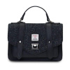 Kabelka The Medium Satchel Black Herringbone - Islander Kabelka The Medium Satchel Black Herringbone - Islander