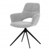 Autronic Židle jídelní, šedá látka, 360° vratný mechanismus, černý kov DCH-D1320 GREY2 Autronic Židle jídelní, šedá látka, 360° vratný mechanismus, černý kov DCH-D1320 GREY2