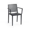 Rojaplast ROJA Křeslo GRID ARMCHAIR - antracit Rojaplast ROJA Křeslo GRID ARMCHAIR - antracit