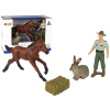 LEAN TOYS Sada zvieracích figúrok: Kôň, Zajac, Farmár LEAN TOYS Sada zvieracích figúrok: Kôň, Zajac, Farmár