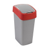 Curver Kôš Curver® FLIP BIN 25 lit., šedostrieborný/červený, na odpad Curver Kôš Curver® FLIP BIN 25 lit., šedostrieborný/červený, na odpad