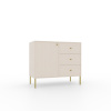 Nábytek PEGAS s.r.o. Komoda 1D 3S Tili Béžová písková+Béžová písková Nábytek PEGAS s.r.o. Komoda 1D 3S Tili Béžová písková+Béžová písková