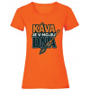 Káva je v mojej DNA - Oranžová , Dámske , L Káva je v mojej DNA - Oranžová , Dámske , L