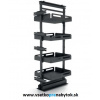 Potravinový kôš CARGO MIDI 1210/1410 mm, 4x polica, plná polica (šírka koša 250 mm - antracit) Potravinový kôš CARGO MIDI 1210/1410 mm, 4x polica, plná polica (šírka koša 250 mm - antracit)