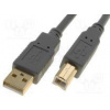 Kábel USB 2.0 USB A vidlica, USB B vidlica pozlátený 3m sivá Kábel USB 2.0 USB A vidlica, USB B vidlica pozlátený 3m sivá