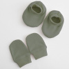 Dojčenský bavlnený set-capačky a rukavičky New Baby zelená 0-6m Zelená 0-6 m