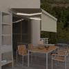 zahrada-XL Automatická markíza s tienidlom, LED a senzorom 3x2,5 m krémová 3069272 zahrada-XL Automatická markíza s tienidlom, LED a senzorom 3x2,5 m krémová 3069272
