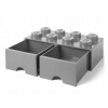 LEGO® úložný box 8 s šuplíkem 25 x 50 x 18 cm sivá LEGO® úložný box 8 s šuplíkem 25 x 50 x 18 cm sivá