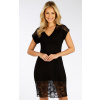 Litex Dámska nočná košieľka s čipkou 7F228 čierna XL Litex Dámska nočná košieľka s čipkou 7F228 čierna XL