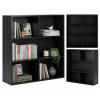 ModernHome Moderná knižnica - 3 police, čierna ModernHome ModernHome Moderná knižnica - 3 police, čierna ModernHome
