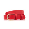 Paolo Peruzzi Dámsky kožený opasok so zlatou prackou 120 cm | červená PG-01-RD-120 Paolo Peruzzi Dámsky kožený opasok so zlatou prackou 120 cm | červená PG-01-RD-120