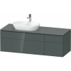 DURAVIT L-Cube závesná skrinka pod umývadlo na dosku (umývadlo vľavo), 4 zásuvky, 1420 x 550 x 482 mm, Dolomiti šedá vysoký lesk, LC4877038380000 DURAVIT L-Cube závesná skrinka pod umývadlo na dosku (umývadlo vľavo), 4 zásuvky, 1420 x 550 x 482 mm, Dolomiti šedá vysoký lesk, LC4877038380000